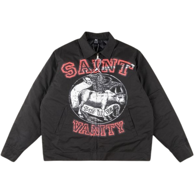 Saint Vanity Bull Logo Black Jacket