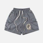 Saint Vanity Grey Nylon Top Shorts