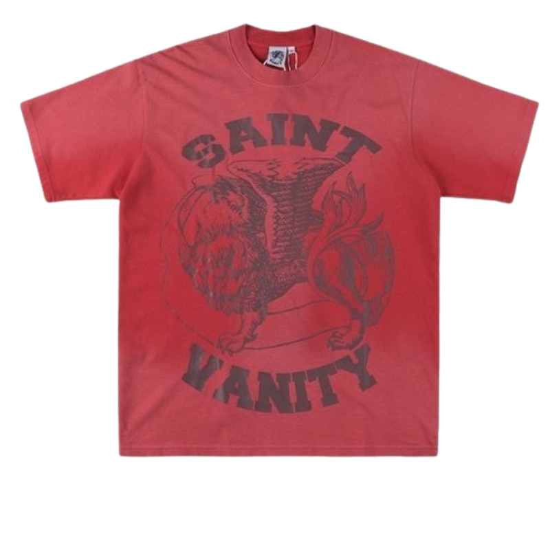Saint Vanity Griffin Tee Grey Red