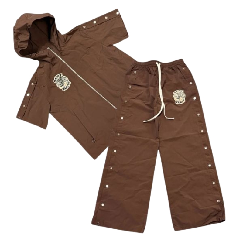 Saint Vanity Nylon Track Set Brown