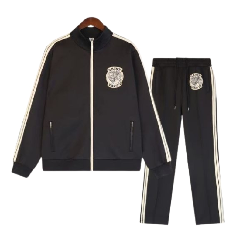 Saint Vanity Striped Track Suit Black