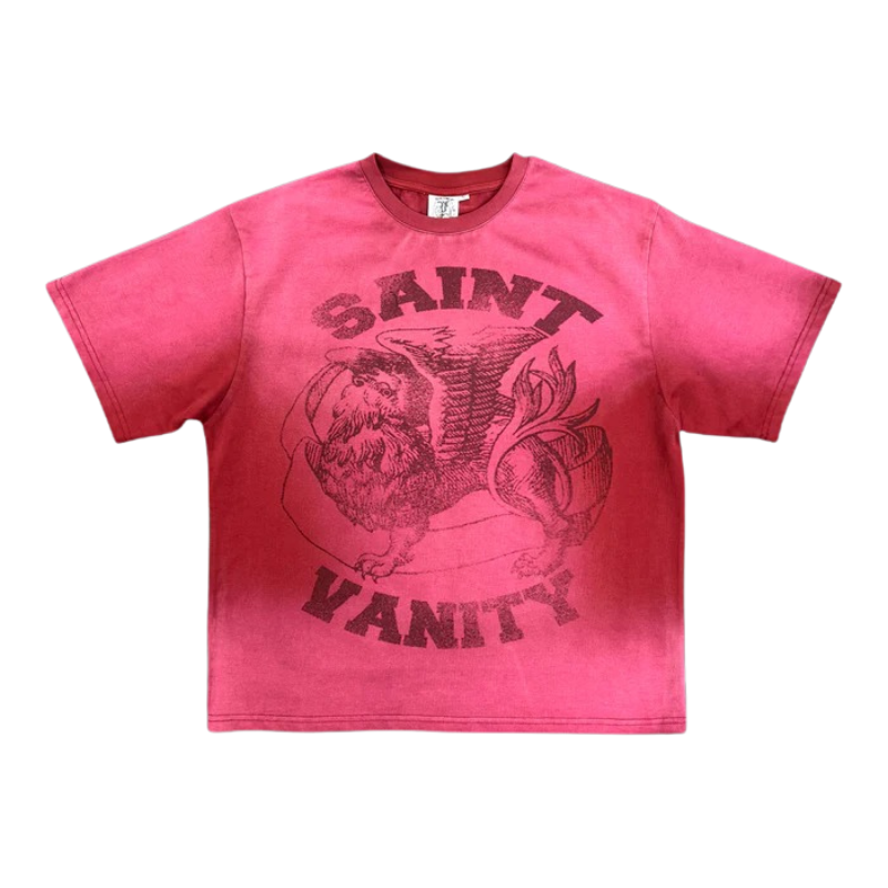 Saint Vanity Dissolve Red Burgundy Tee - Official Store Saint Vanity Dissolve Red Burgundy Tee
