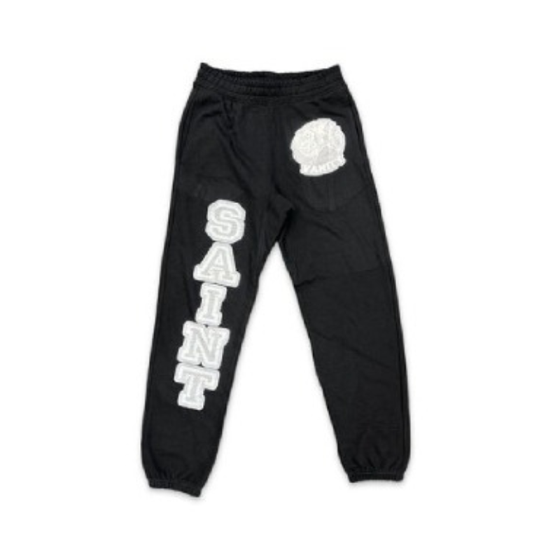 Saint Vanity Logo Sweatpants Black Grey